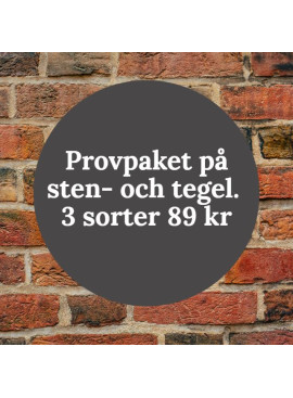 Provpaket på stenvägg och tegelvägg. Välj 3 olika sorter för 89 kr.