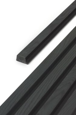 Avslutningslist Ribbvägg för Badrum Ek Charcoal