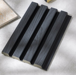 Provbit Ribbpanel för Badrum Ek Charcoal