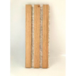 Ribbvägg Premium Ek Grå Filt 240 cm