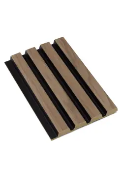 Provbit Ribbpanel för Badrum Valnöt