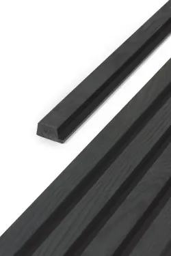 Avslutningslist Ribbvägg för Badrum Ek Charcoal