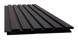 Ribbpanel Massivt Furu, Helsvart 250